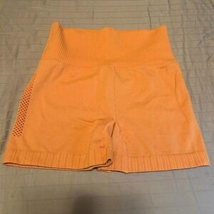zenana orange biker shorts